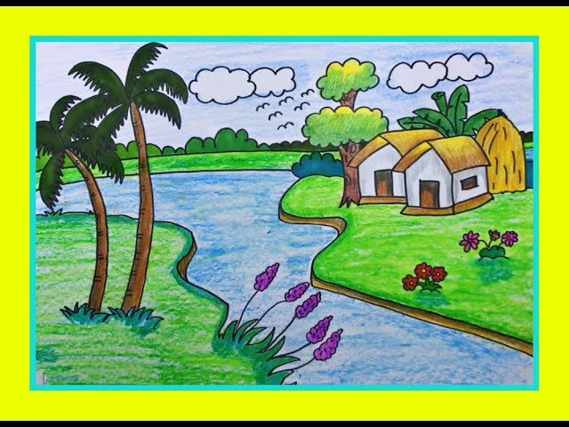 Hướng dẫn vẽ tranh cảnh Đẹp quê hương - những bước Đơn giản Để tạo nên tác phẩm nghệ thuật từ quê hương