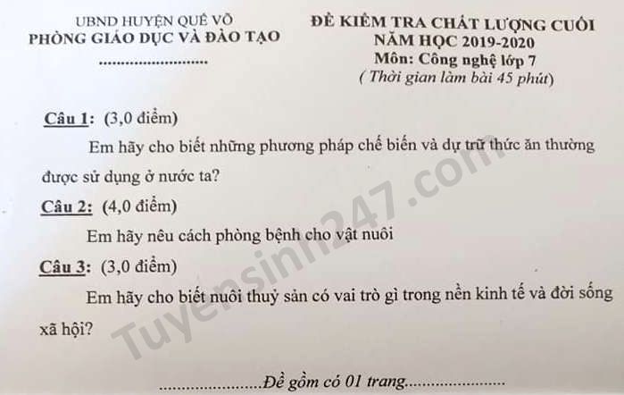 Môn công nghệ lớp 7 - những kiến thức quan trọng và cách Ứng dụng vào thực tiễn